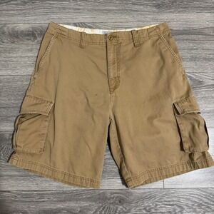 Quiksilver Edition Mens Tan Cargo Shorts‎ Size 33 Utility Casual 100% Cotton